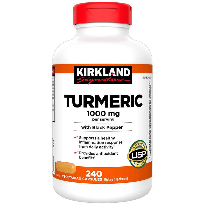 Kirkland Signature Just Grown Turmeric 1000 mg., 240 Capsules (1 Pack)
