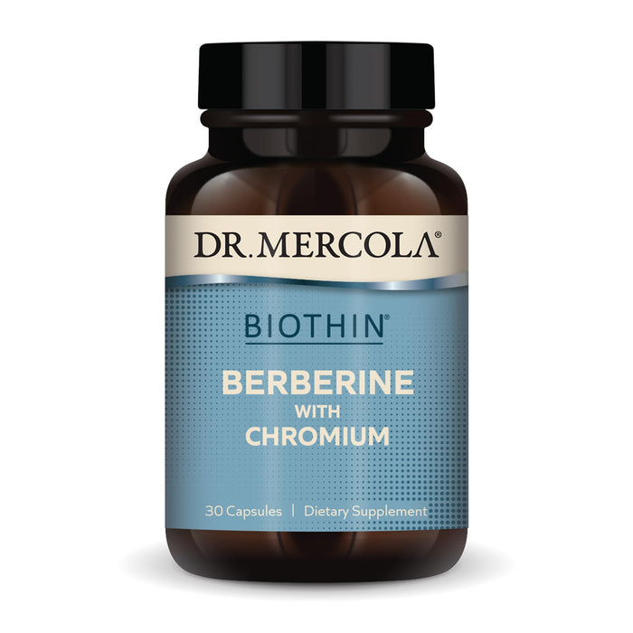 Dr. Mercola Biothin Berberine with Chromium - Supports Healthy Metabolic Function - Enhanced Absorption - Non-GMO, Gluten-Free & Soy-Free - 30 Capsules (30 Servings)
