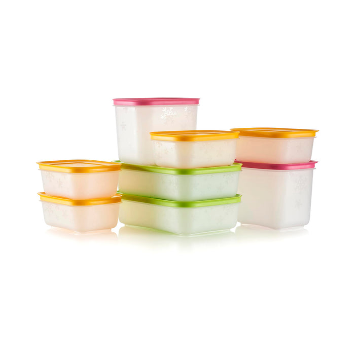 Tupperware Freezer Mates Gen II 8 Piece Food Storage Container Set, Dishwasher Safe and BPA Free (8 Containers, 8 Lids)
