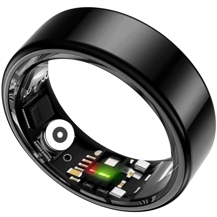 TIAZUUX Smart Ring for Women&Men-Activity/Sleep/Heart Rate/HRV/Stress/Women's Health Tracker-IP68 Waterproof/Wearable-No Subscription Fee Required-Compatible with iPhone &Android (Black, 12)