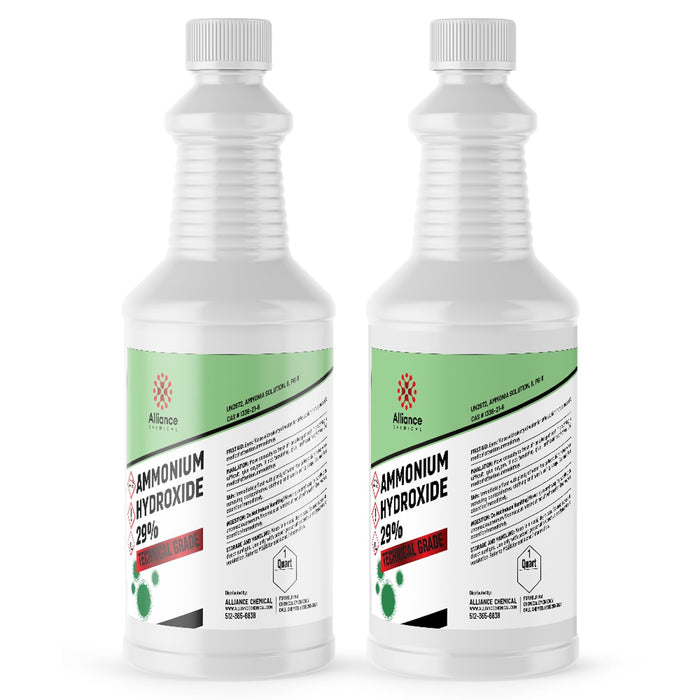 Alliance Chemical Ammonium Hydroxide 29% Technical Grade - 2 Quart Bottle - Superior Concentration for Advanced Chemistry