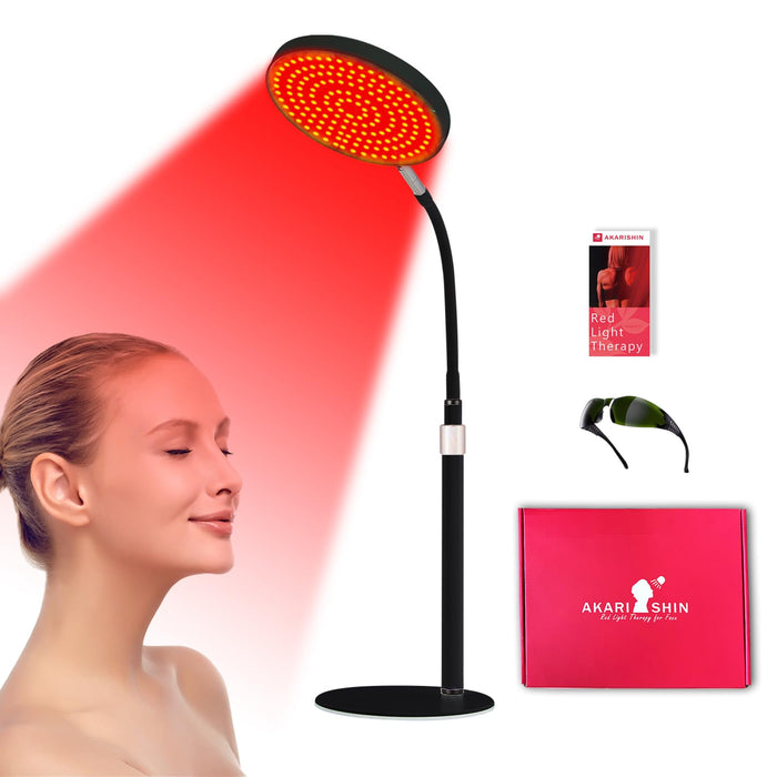 Arikashin Red Light Therapy Lamp for Face- Facial and Body Treatment with Adjustable Height Stand, 120 LEDs, 660nm, 850nm, 940nm - Alleviate Muscle Soreness, Skin Vitalit