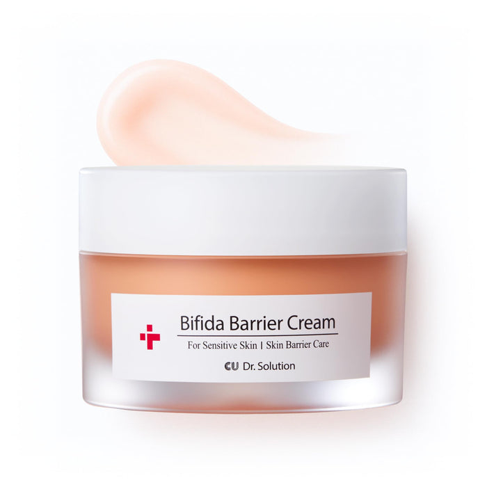 CU DR. SOLUTION Bifida Barrier Cream, Moisturizing Korean Moisturizer Skincare with Ceramide NP, Squalane, and Hyaluronic Acid for Hydration and Skin Elasticity, 50ml (1.69 Fl. Oz.)