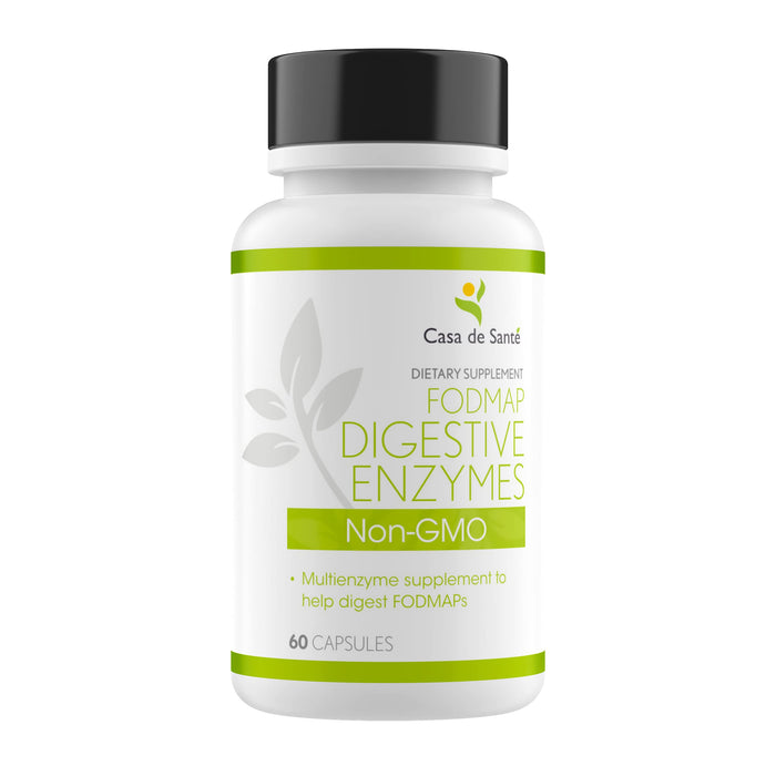 Casa de Sante FODMAP Certified Digestive Enzymes | FODMAP Keto Carnivore Food Intolerance Support| 18+ Multi Enzyme Amylase Bromelain Lipase Lactase Protease Papain Alpha galactosidase & More