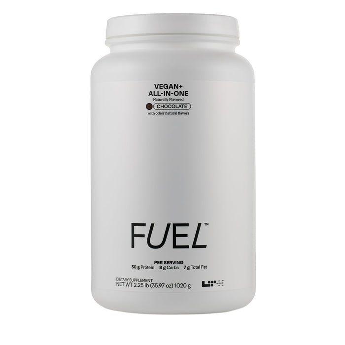 FUEL Vegan & All-in-One - 30g Protein per Serving - Plant-Based Protein Meal Replacement - Vitamins, Minerals, Digestive Enzymes & Probiotics - Meal Supplement - Chocolate, 20 Servings