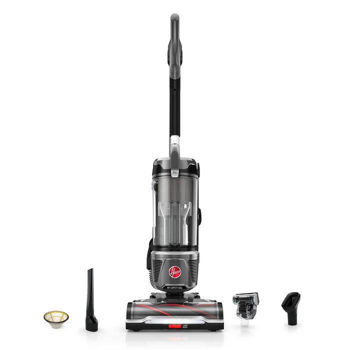 Hoover WindTunnel Tangle Guard Bagless Vacuum Cleaner, Corded Upright Vacuum, HEPA Media Filtration, Anti-Hair Wrap, Headlights, Swivel Steering, Corded Vacuum Cleaners for Home Use
