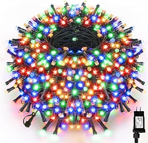 500 LED Multicolor Halloween Christmas Tree Light,170ft Connectable Christmas Lights with 8Modes UL Certified Lights String Outdoor for Christmas Holiday Party Decor