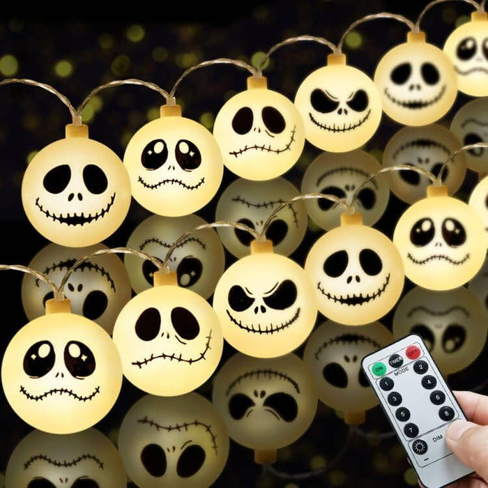 30 LED Battery Operated Halloween Lights for Nightmare Christmas Decorations, Battery Outdoor Lights for Indoor Outdoor Decorations Home, Bedroom, Patio, Balcony,Halloween Party (8 Modes)