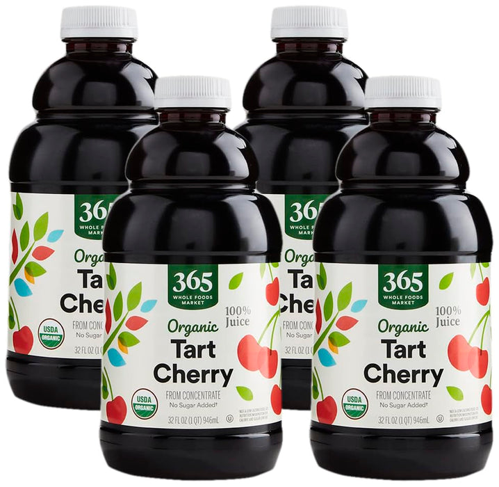 365 by Whole Foods Market, Organic Tart Cherry Juice, 32 Fl Oz (Pack of 4)