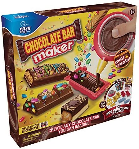 Chocolate Bar Maker Kit for Kids – Create Custom Chocolate Bars at Home – Includes Silicone Molds & Decorations – Perfect DIY Fun Gift for Kids & Families