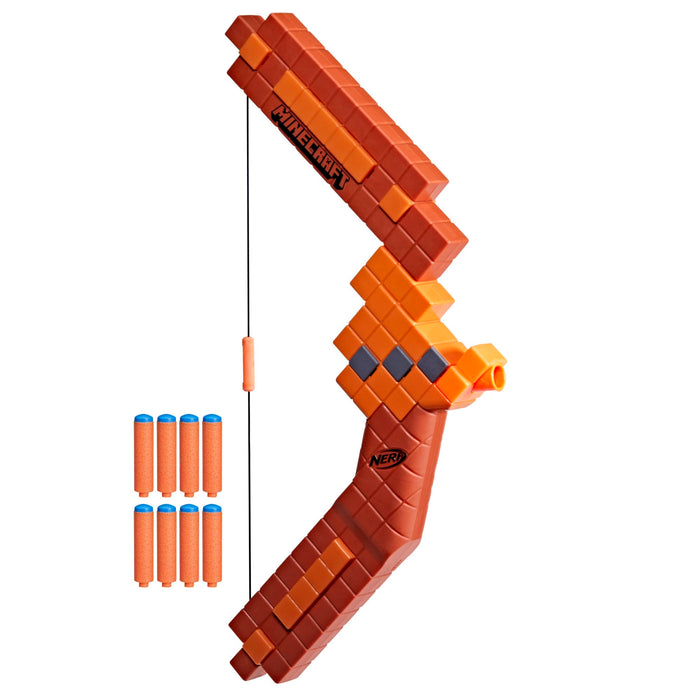 Retros Market Minecraft Bow Dart Blaster, Pull-Back String Priming, 8 Nerf N1 Compatible Only with N1 Dart Blasters, Ages 8+