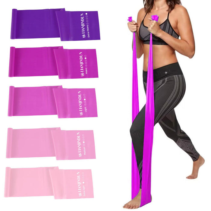Lianjindun 5 Pcs Professional Resistance Bands. Latex-Free, Elastic Band, Work Out Bands, Stretch Bands for Working Out Women or Men, Exercise Bands Set for Physical Therapy, Yoga, Pilates