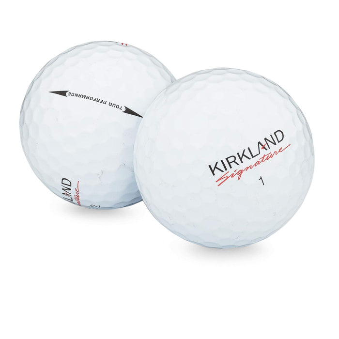 KIRKLAND Signature Golf Ball Mix - 100 Used 3-Piece & 4-Piece Urethane Cover Golf Balls (AAA Signature Ksig, White, 100PK)
