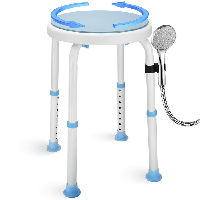 pxsulliao Adjustable Swivel Bath Seat Bathroom Bathtub Shower Chair FSA/HSA Compliant Stool for Elderly and Disabled, Seniors Tub Transfer Bench for Inside Shower