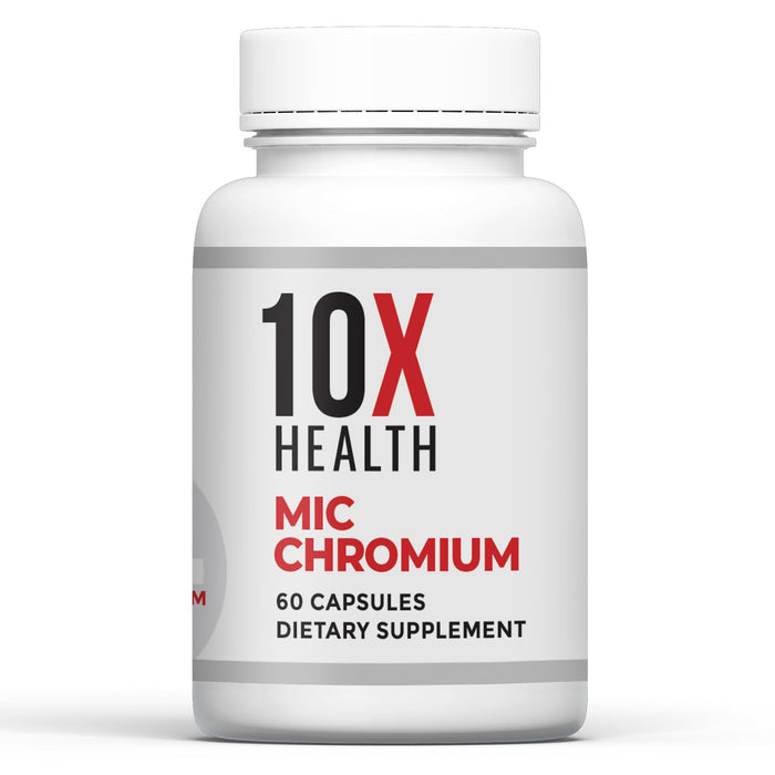 10X Health MIC Chromium Supplement with Choline, Inositol & L Methionine - 60 Capsules