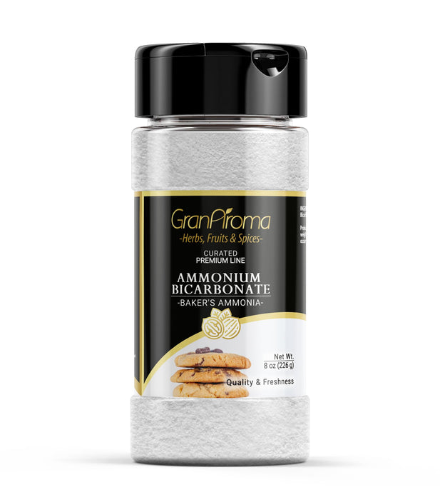 GranAroma Ammonium Bicarbonate, 8 oz, Baker's Ammonia, Traditional Leavening Agent