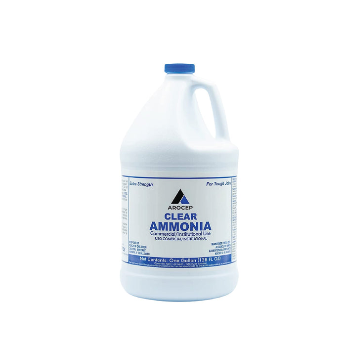 AROCEP Clear Ammonia Cleaner Liquid, 1 Gallon, Multipurpose, Multi-Surface Cleaning Solution Removes Grease, Hard Water Stains, and Odors, Kitchen and Bathroom Use