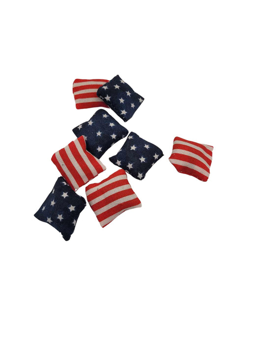 1 inch mini cornhole bags Stars and Stripes one inch quarter size replacement bean bag toss