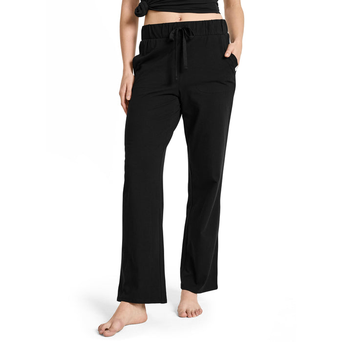 Jockey Women's Sleepwear Organic Cotton Stretch Pant, Black, L