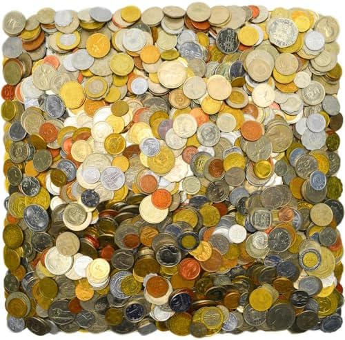 30 Different Coins from Many Countries Around The World Including A Coin Bag Small Purse!