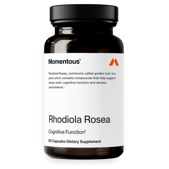 Momentous Rhodiola Rosea Supplement - Adaptogen Supplement for Cognitive Function, Fatigue & Stress Support - Rhodiola Rosea Root Extract - NSF Certified, GMO-Free, Gluten Free, Vegan, 60 Servings