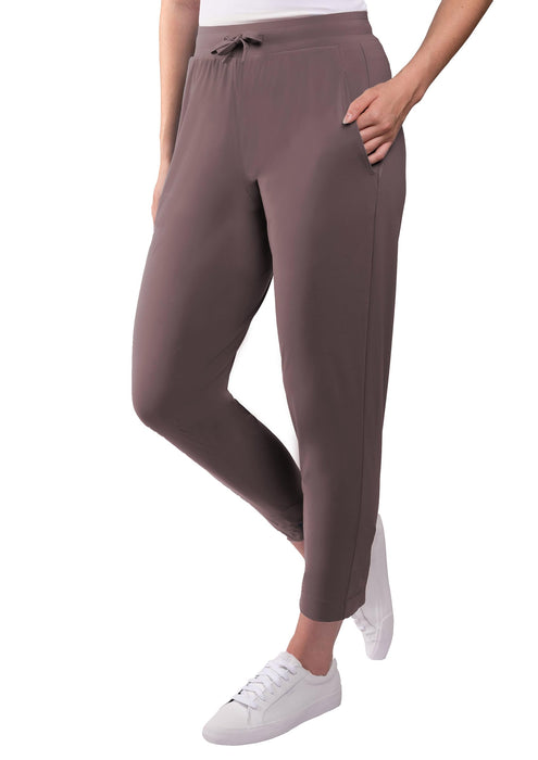 KIRKLAND Signature Women's Quick-Dry High Rise Active Pants (US, Alpha, Large, Regular, Regular, Purple)