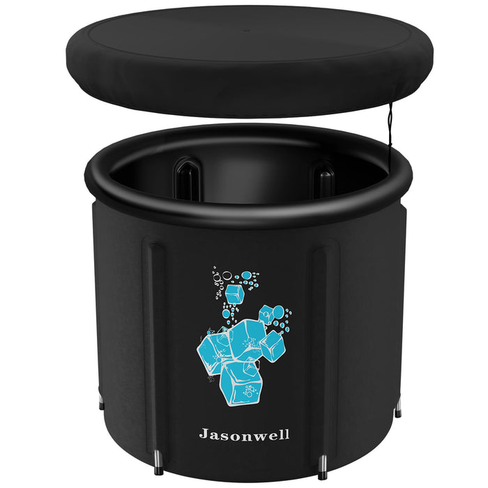Jasonwell Ice Bath Tub for Athletes - Heavy Duty Cold Water Therapy Plunge Tub Ice Pod for Recovery Portable Ice Barrel Plunge Pool for Outdoor Inflatable Hot Tub Bathtub at Home for Adults