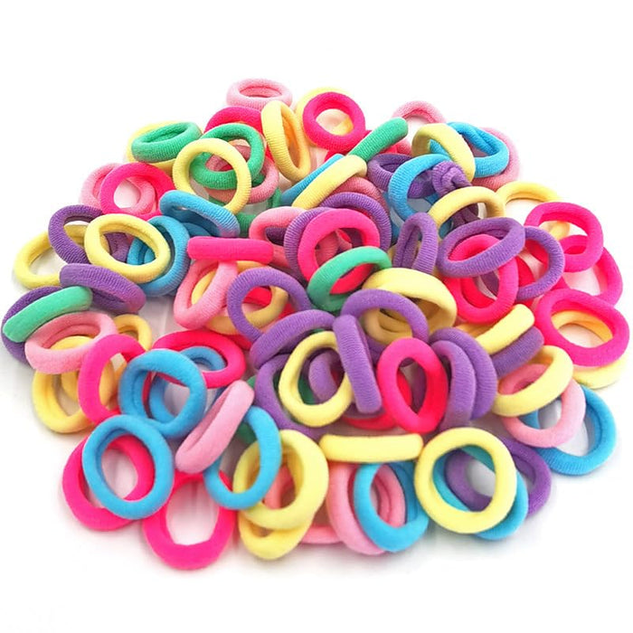 400 Pcs Baby Hair Ties for Toddler Girls, XYXCZS Elastic Hair Bands Cute Candy Color Cotton Small Seamless Hair Accessories Ponytail Holders for Kids Teens Women