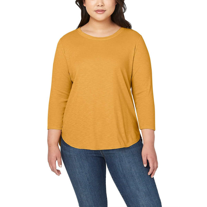 KIRKLAND Signature Women Slub Tee (Small, Yellow)
