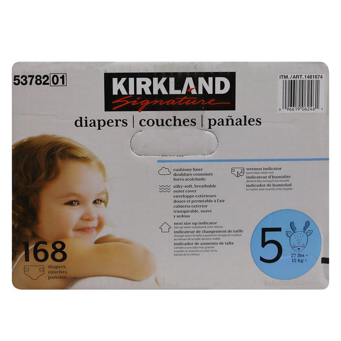 Kirkland Signature Diapers, Size 5 (168 Count)