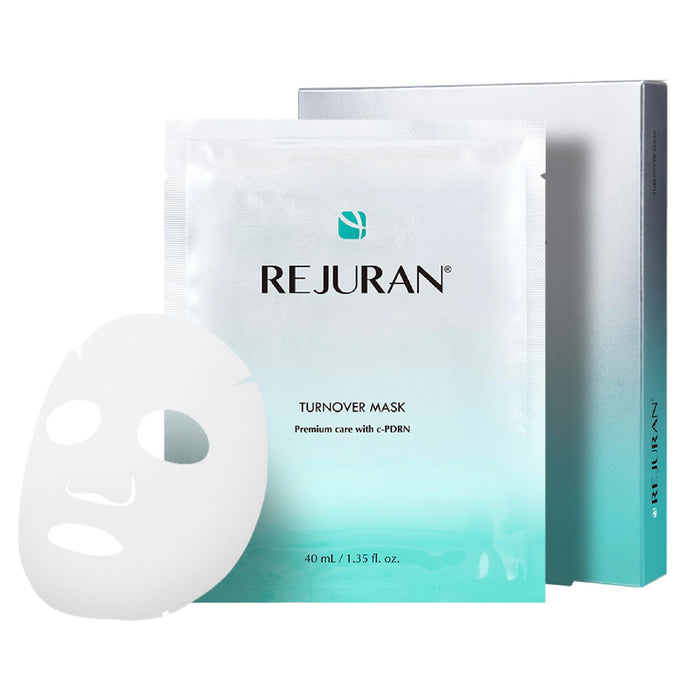 REJURAN® Turnover Mask, c-PDRN® - Skin Repair, Firming, and Deeply Nourishing Ultra Microfiber Sheet Mask, Korean Skin Care 5-Pack