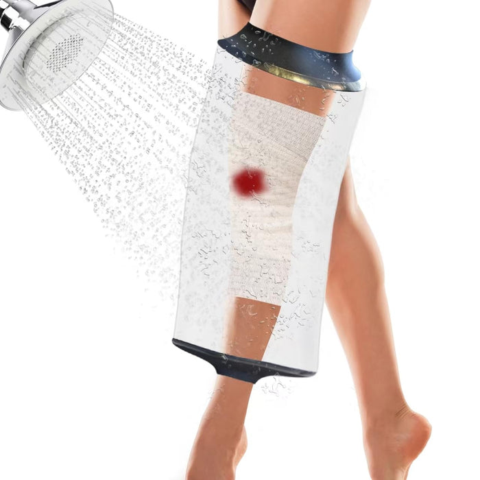KEEFITT Knee Cast Cover for Shower, Waterproof Knee Shower Protector for Knee Replacement and ACL Surgery, Wound, Burns Watertight Protection