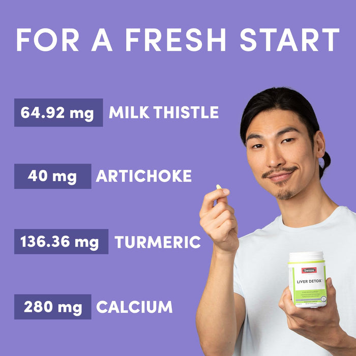 Swisse Milk Thistle Liver Cleanse Detox & Repair | Liver Supplement & Liver Support | Milk Thistle + Turmeric + Artichoke Extract | Milk Thistle Liver Detox & Fatty Liver Supplement | 180