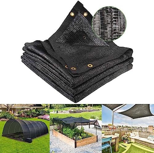 Garden 40% Shade Cloth, 10 x 20 FT Shade Mesh Tarp with Reinforced Brass Grommets, Black Outdoor Sunblock Shade Cloth Cover for Plants, Greenhouse, Patio, Chicken Coop, Tomatoes Sun Shade Net
