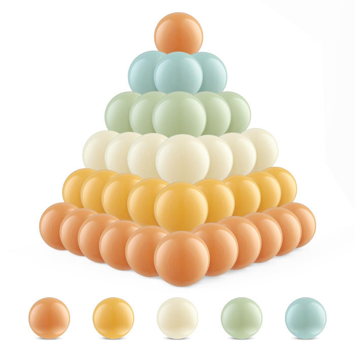 Retros Market  Ball Pit Balls (100 Pack, Orange,Teal) Plastic Balls for Various Games, Ideal for Ball Pits and Playhouses
