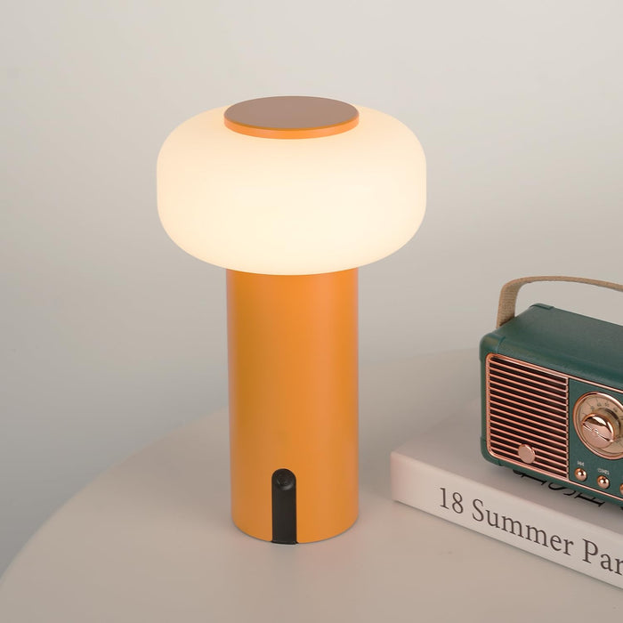 WEILAILUX Shower Lamp Waterproof, Outdoor Cordless Table Lamp Rechargeable, Portable Battery Operated Light, Touch Dimmable Night Light for Bedroom/Patio/Dinning/Camping (Orange)