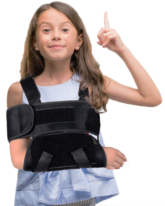 DouHeal Kids Arm Sling, Medical, Breathable, Soft & Comfort, Adjustable, Children Pediatric Rotator Cuff, Elbow Support for Broken, Fractured Arm & Shoulder Injury, Immobilizer Band