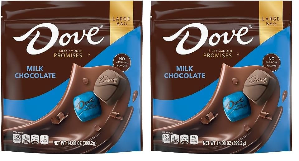 DOVE PROMISES Individually Wrapped Valentine's Day Milk Chocolate Candy Assortment, 15.8 oz Bag (Pack of 2)
