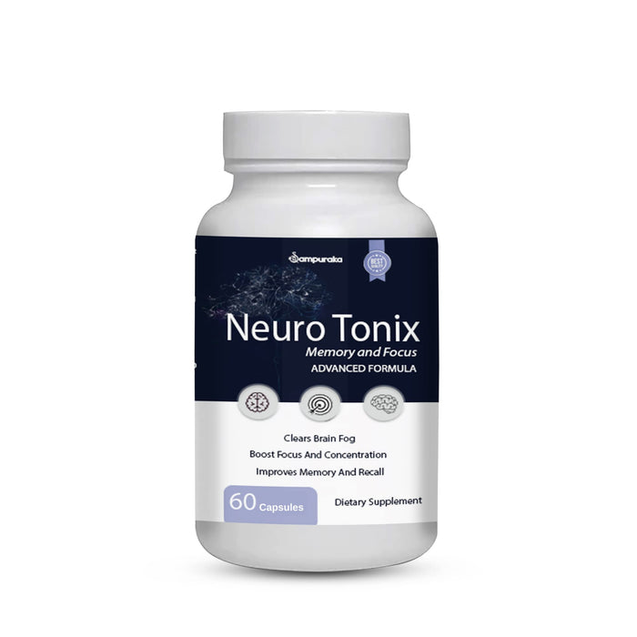 Neuro Tonix Advanced Formula for Memory and Focus Supplement - 1 Pack NeuroTonix 60 Capsules (Pills)