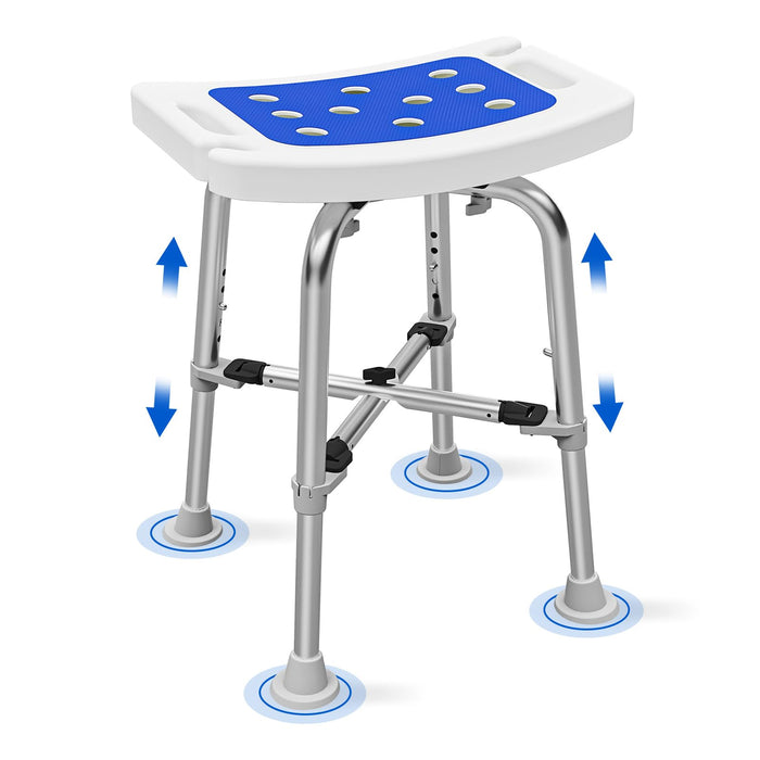 Shower Chair for Seniors Elderly Handicap Disabled Bariatric Adults Or Women Bench Seat for Inside Shower Stall and Bathroom Bath Tub Seats Heavy Duty 500 Lbs Adjustable Small Stool Chairs