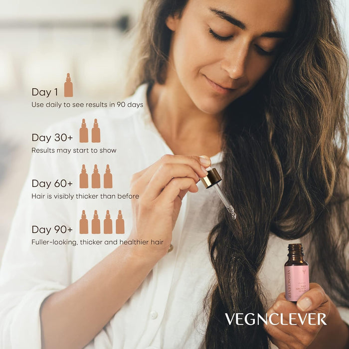 Hair Growth Serum for Women, Veganic Natural Hair Growth Oil - 100% Vegan Hair Regrowth Serum, Gro Hair Serum for Hair Loss, Hair Thickening Products for Women, 50ML