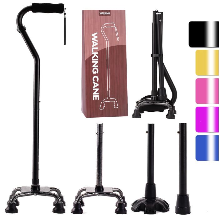 LIXIANG Walking Cane 3 in1 - Adjustable Lightweight Walking Sticks from 29-37 Inches,Balancing Mobility Aid for Men and Women