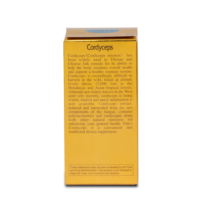 FINE JAPAN Cordyceps Capsules - 120 Count for Optimal Health, Energy & Immune Support
