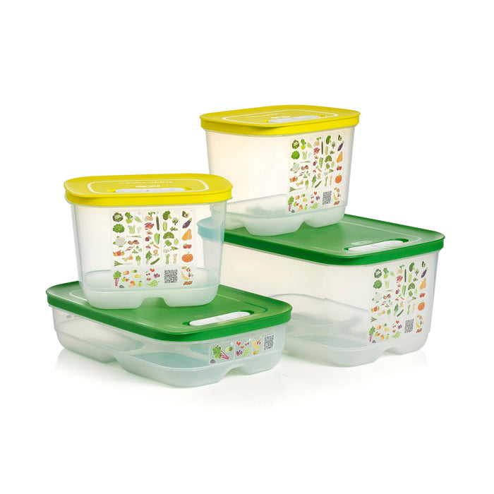 Tupperware Fridgesmart 4 Piece Food Storage Container Set, Dishwasher Safe and BPA Free (4 Containers, 4 Lids)