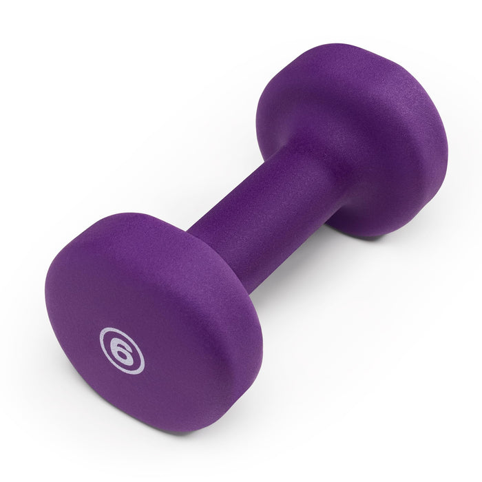 Marcy Neoprene Dumbbell, Single Piece, 6-lb, Eggplant