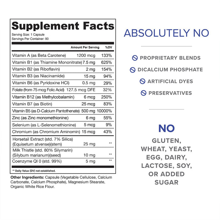 ClearZine Acne Pills for Teens & Adults | Clear Skin Supplement, Vitamins for Hormonal & Cystic Acne, 90 Caps