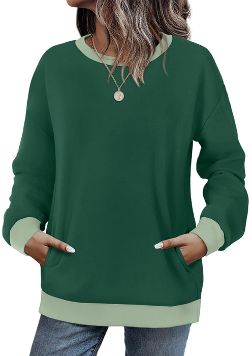 WIHOLL Winter Clothing for Women Early Fall Fashion Long Sleeve Shirts Crewneck Sweatshirts Christmas Sweaters Green Lime L