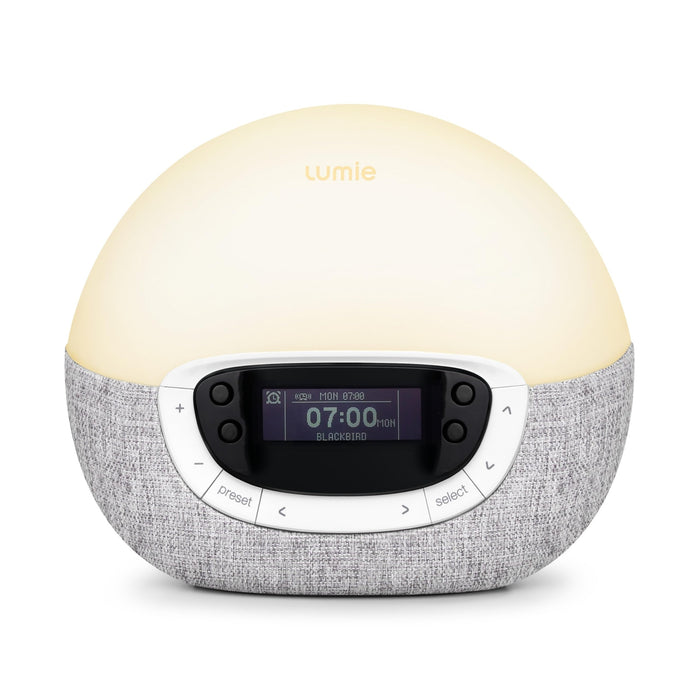 Lumie Bodyclock Shine 300 – Sunrise & Sunset Alarm Clock - Bedside Lamp with Custom Light Duration - Wake-Up, Night & Reading Light - Warm LEDs