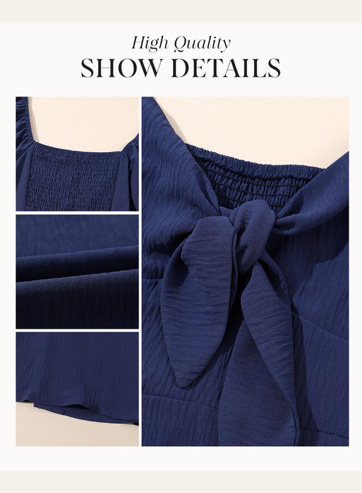 Dokotoo Navy Blue Women's Dresses Cute Spring Outfits Dresses for Women 2025 Holiday Fashion Casual Sexy Deep V Neck Ruffle Elegant Flowy Mini Short Skirt Dress Clothes Blue 2025