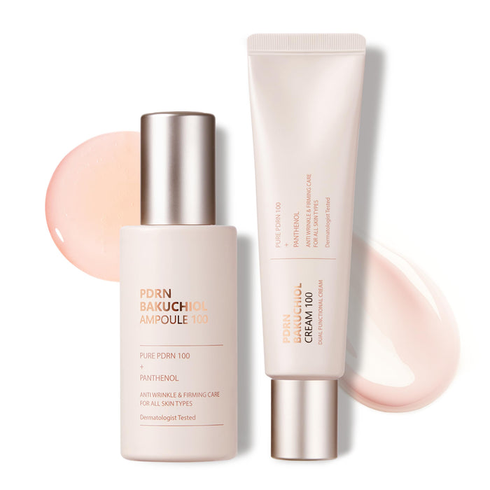 CU Dr. Solution PDRN Ampoule and PDRN Cream, Korean Skin Care with Salmon DNA, Plant Based Bakuchiol, Moisturizing Bifida